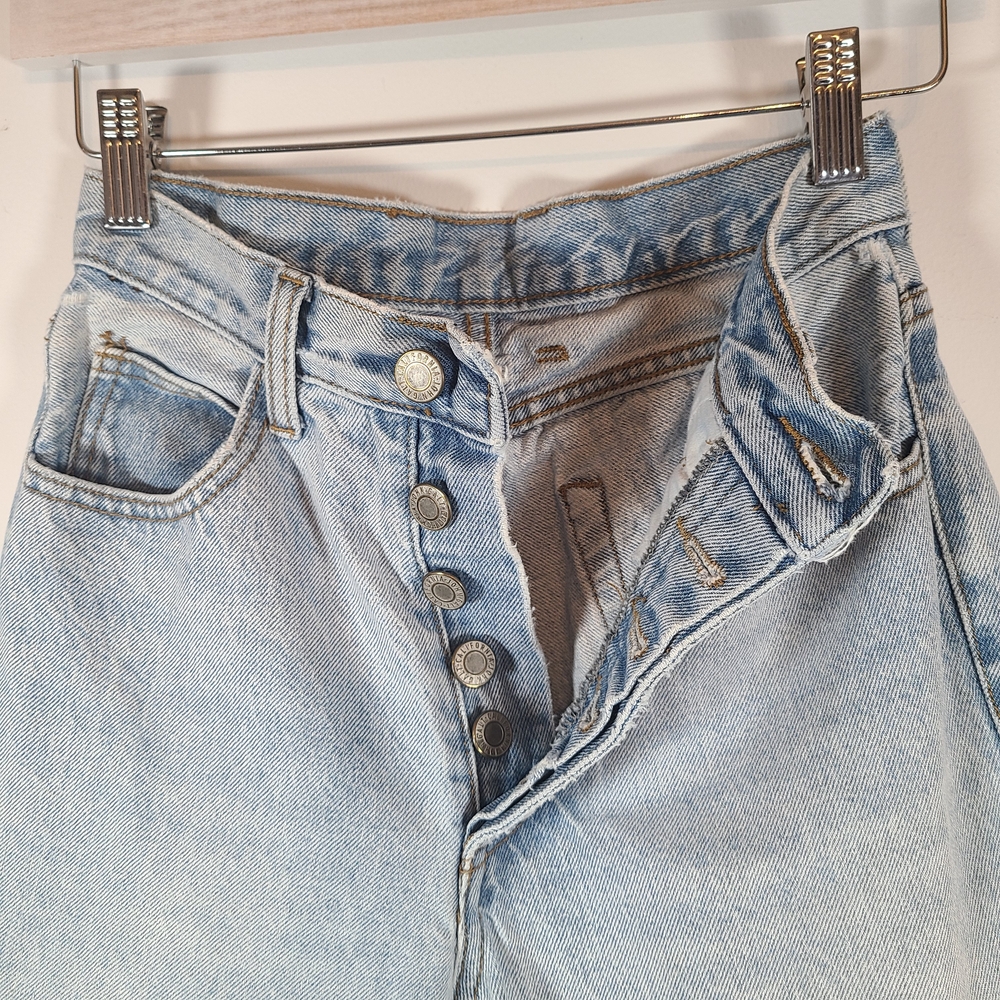 J.Galt Button Fly High Rise Vintage Light Blue Jeans for Women Size S